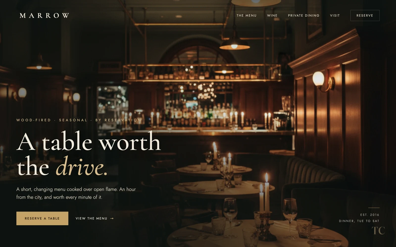 A bespoke website built by The Cabinet