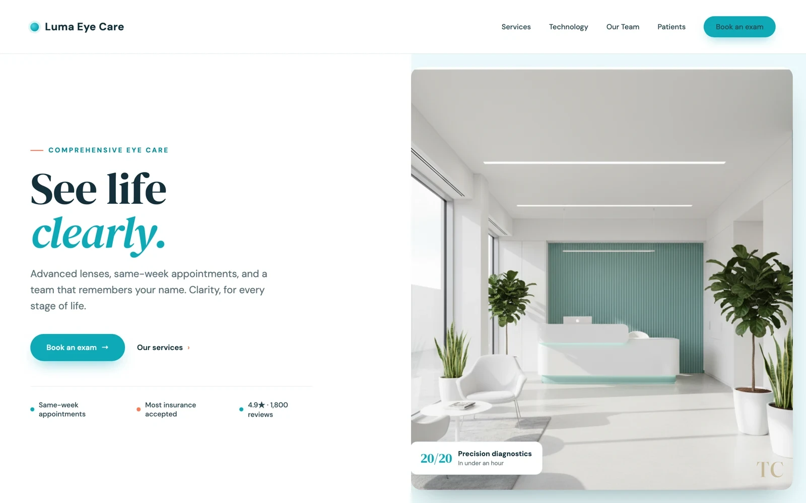 A bespoke website built by The Cabinet